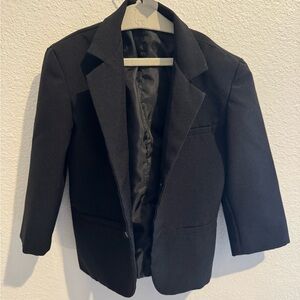 Little Boys Black Blazer Jacket and Vest